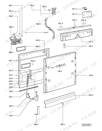 Схема №1 ADG BABY с изображением Панель для электропосудомоечной машины Whirlpool 480140101469