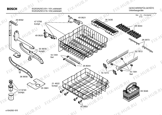 Схема №5 SE55A532EU с изображением Инструкция по установке/монтажу для посудомойки Siemens 00587441