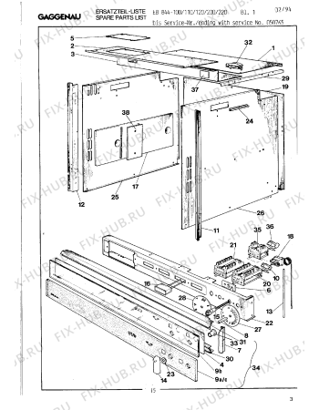 Схема №11 EB844110 с изображением Панель управления для духового шкафа Bosch 00291509