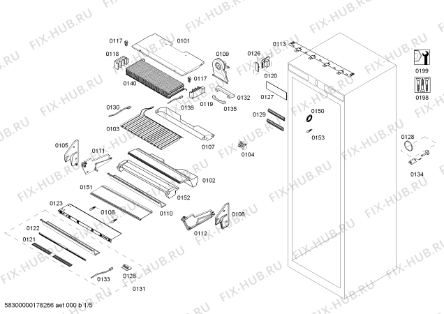 Схема №3 FIN36MIIL5 с изображением Силовой модуль для холодильной камеры Bosch 00791835