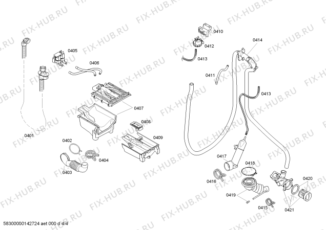 Взрыв-схема стиральной машины Bosch WLM24460IT - Схема узла 04