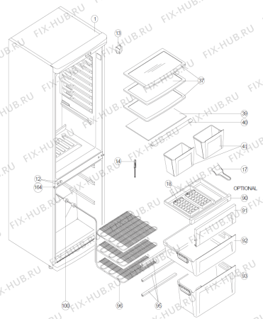 Схема №1 RF111 (377462, HZS35664) с изображением Антивибрационная подставка для холодильника Gorenje 350082
