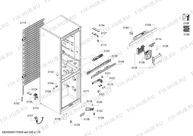 Схема №3 KDV58AL30N с изображением Поднос для холодильника Bosch 00708068
