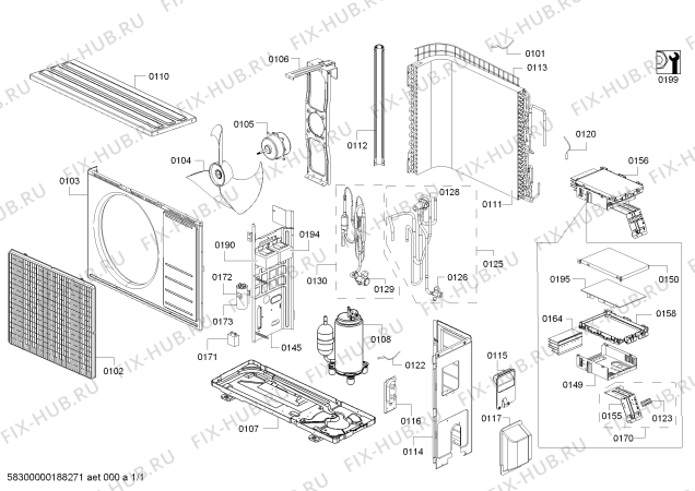 Схема №1 B1ZMA18915 18000 BTU DIS UNITE с изображением Компрессор для сплит-системы Bosch 00145341