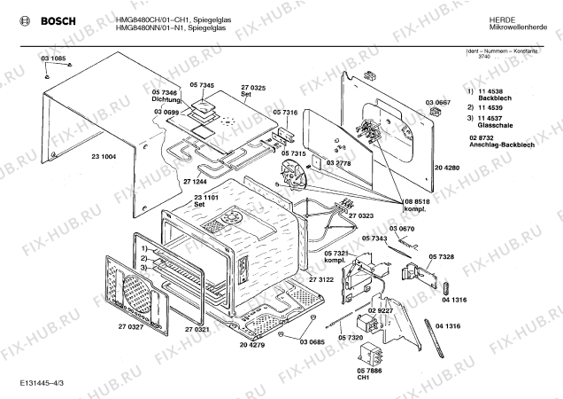 Схема №2 HF74180NL с изображением Переключатель для микроволновой печи Bosch 00032795