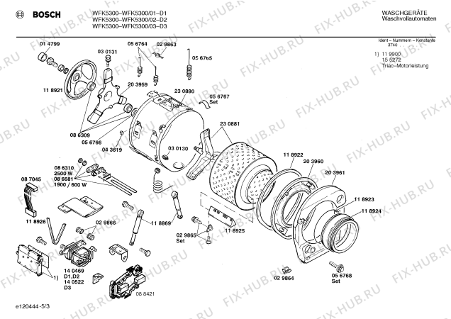 Схема №2 WFK5600 с изображением Панель управления для стиральной машины Bosch 00270549