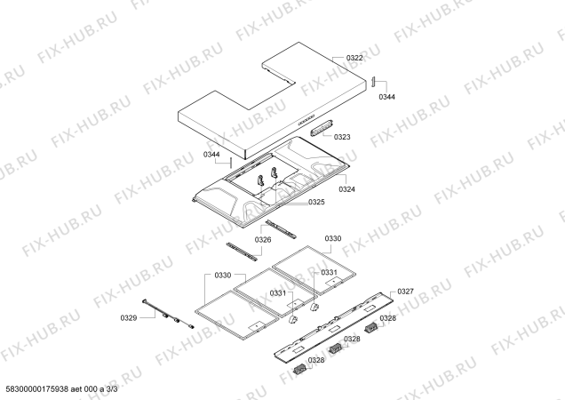 Взрыв-схема вытяжки Bosch DWB097A51 Bosch - Схема узла 03