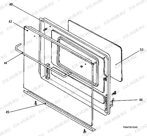 Взрыв-схема плиты (духовки) Zanussi ZCG550GW - Схема узла Section 3