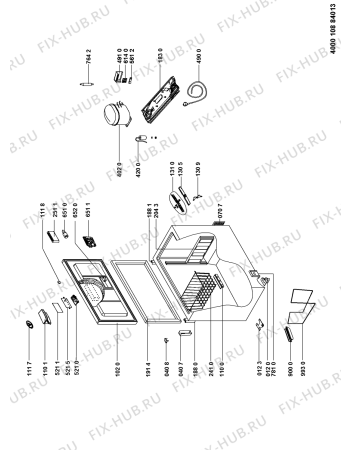 Схема №1 WHM3112 FM с изображением Обшивка для холодильника Whirlpool 481010593517