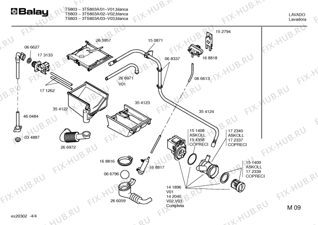 Схема №3 3TS803A TS803 с изображением Панель управления для стиралки Bosch 00356192
