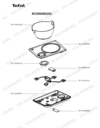 Схема №1 BC5060A2/26B с изображением Покрытие для кухонных электровесов Tefal TS-07008890