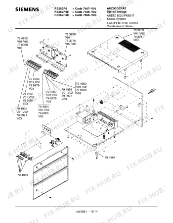 Схема №11 RS252R6 с изображением Переключатель для телевизора Siemens 00794885