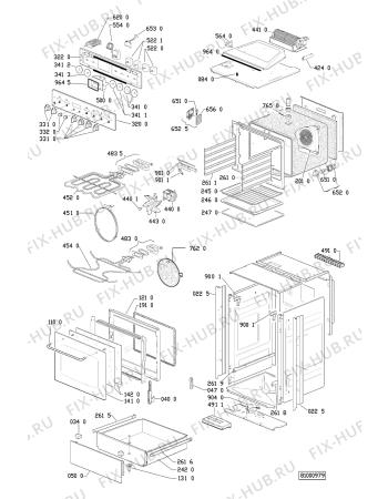 Схема №1 BPH 2002 R BR с изображением Клавиша для плиты (духовки) Whirlpool 481990800186