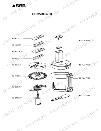 Схема №2 DO321800/700 с изображением Распредвал для кухонного измельчителя Seb MS-0A07222