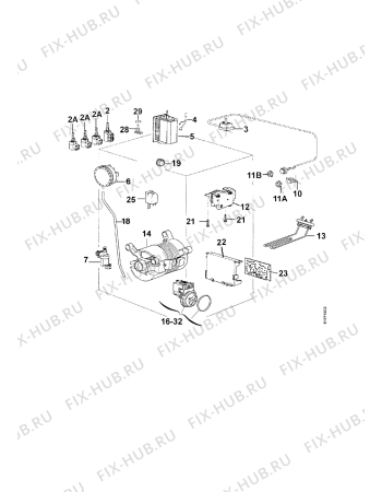 Взрыв-схема стиральной машины Zanker LT2251 - Схема узла Electrical equipment