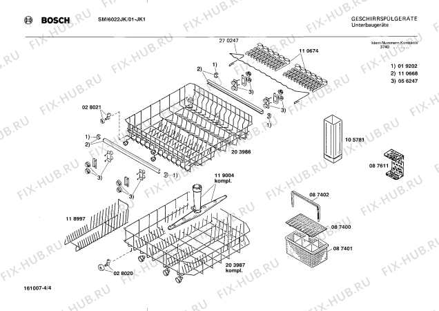 Взрыв-схема посудомоечной машины Bosch SMI6022JK SMI6022 - Схема узла 04