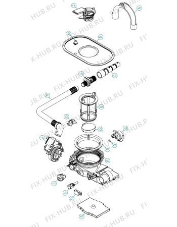 Взрыв-схема посудомоечной машины Asko D5152 XL SI CE   -Titanium SI Soft (338848, DW70.5) - Схема узла 04