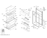 Схема №5 KGN39AV18R Gold Edition с изображением Дверь морозильной камеры для холодильника Bosch 00714014
