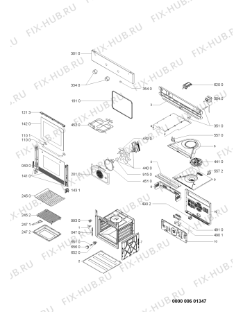 Схема №1 BQ02X1 (F091011) с изображением Инструкция по эксплуатации для духового шкафа Indesit C00358108