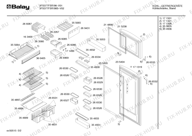 Схема №2 3FS373F с изображением Декоративная планка для холодильной камеры Bosch 00354936