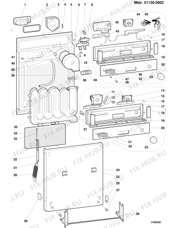 Взрыв-схема посудомоечной машины Indesit LV12863 (F011973) - Схема узла
