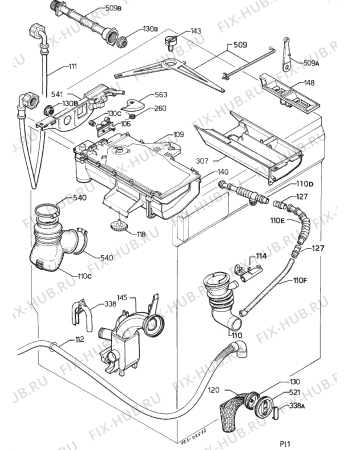 Взрыв-схема стиральной машины Juno IW5200 - Схема узла Hydraulic System 272