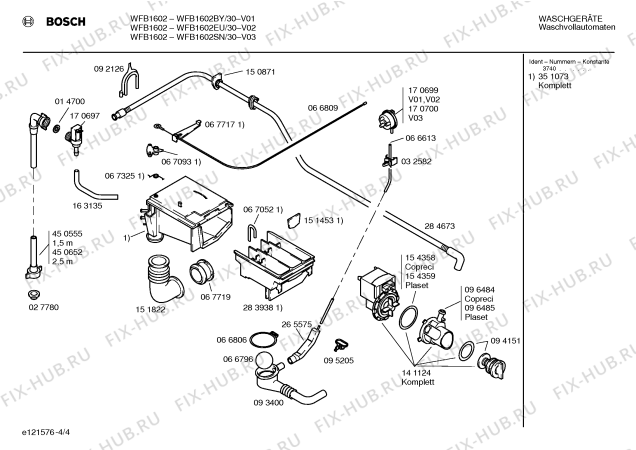 Схема №2 WFB1602SN с изображением Панель управления для стиралки Bosch 00350609