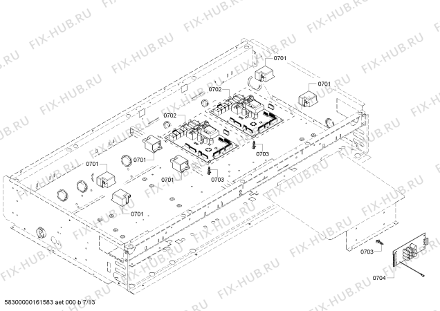 Схема №7 PRL486GDH с изображением Кабель для электропечи Bosch 00652268