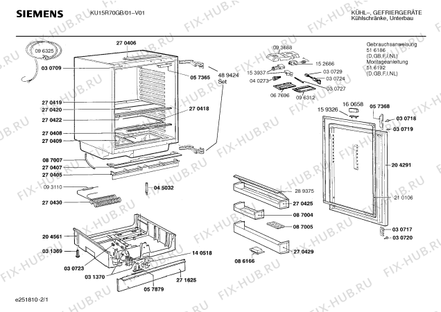 Схема №2 KU14L00CH с изображением Поднос для холодильника Siemens 00270429