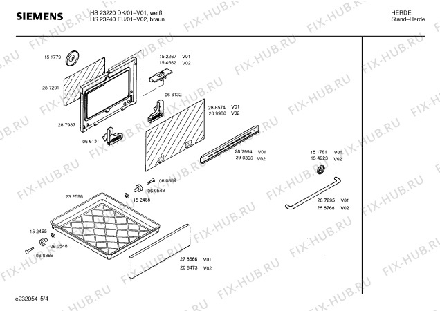 Схема №3 HL53220DK с изображением Пружина для плиты (духовки) Bosch 00152273