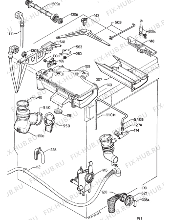 Взрыв-схема стиральной машины Privileg 053458 6 - Схема узла Hydraulic System 272