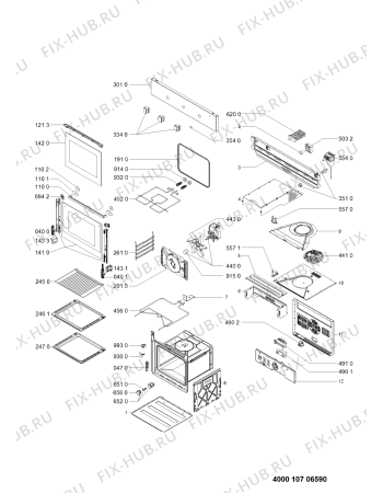 Схема №1 AKP 560/NB с изображением Дверь (стекло) духовки для плиты (духовки) Whirlpool 481010599859
