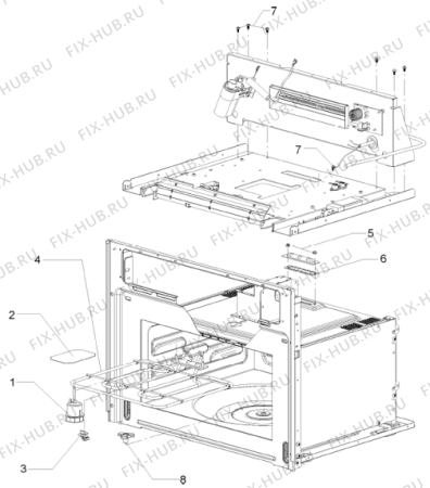 Взрыв-схема микроволновой печи Gorenje BOC5322AX (246143, BT32CF2) - Схема узла 04