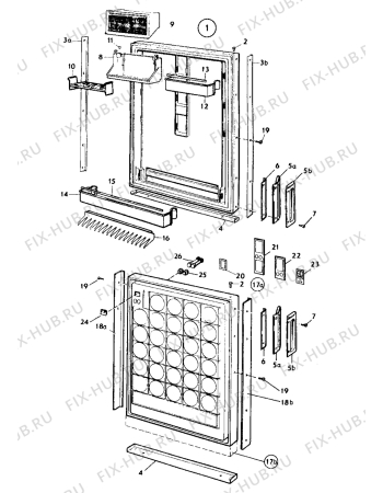 Взрыв-схема холодильника Electrolux TR1178 - Схема узла Door 003