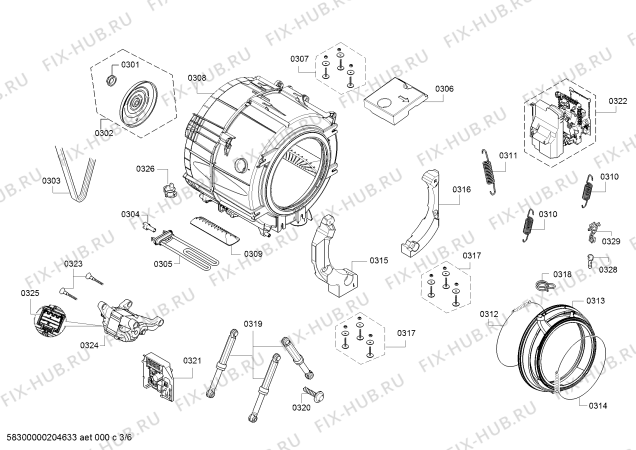 Схема №4 WAT286T0 с изображением Панель управления для стиралки Bosch 11023187
