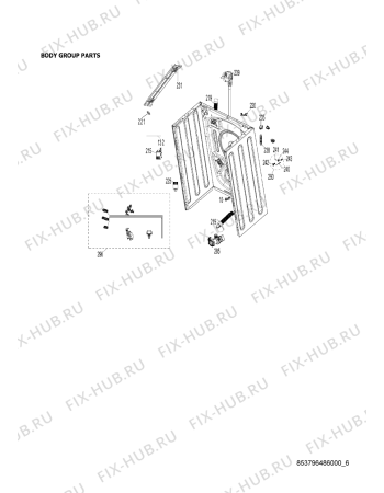 Схема №5 AWG/B M7080S с изображением Емкость для стиральной машины Whirlpool 482000019795