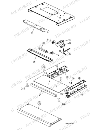 Взрыв-схема вытяжки Electrolux EFP6150 - Схема узла Section 1