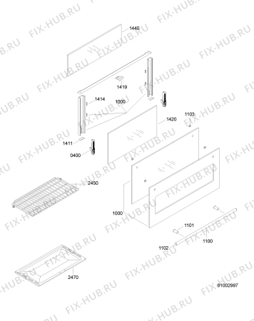 Взрыв-схема плиты (духовки) Ikea 001.822.98 PRO A21 S COOKER IK - Схема узла