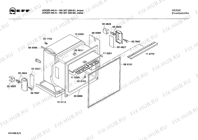 Схема №3 195307300 JOKER 445 A с изображением Переключатель для духового шкафа Bosch 00055770
