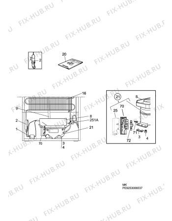 Взрыв-схема холодильника Electrolux EN3300MHW - Схема узла C10 Cold, users manual