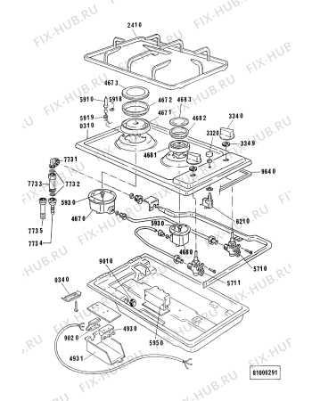 Схема №1 AKM 141/TF с изображением Кнопка для электропечи Whirlpool 481941258552