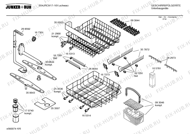 Взрыв-схема посудомоечной машины Junker&Ruh S54JRC9 - Схема узла 06