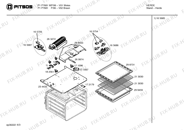 Схема №4 P1PC7687P с изображением Ручка конфорки для духового шкафа Bosch 00171131