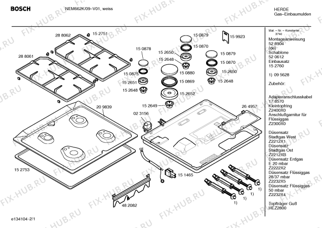 Схема №2 CM17320 с изображением Головка поджига для плиты (духовки) Bosch 00166064