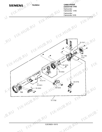 Схема №12 FA259G4 с изображением Инструкция по эксплуатации для видеотехники Siemens 00530817