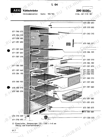 Взрыв-схема холодильника Aeg SANTO 180 160 - Схема узла Section1