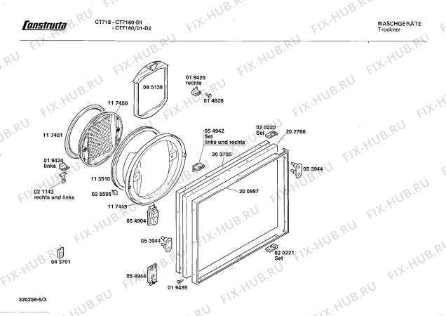 Схема №3 CT7180 с изображением Переключатель для сушильной машины Bosch 00054089