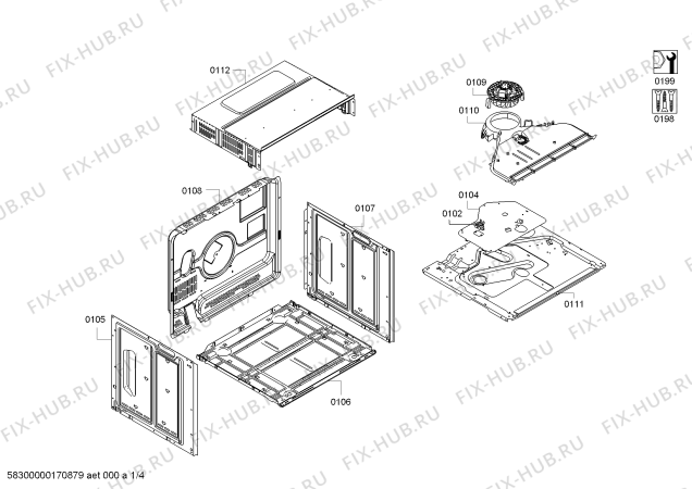 Схема №2 P1HEC43121 с изображением Панель управления для духового шкафа Bosch 00744954