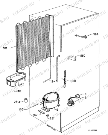 Взрыв-схема холодильника Electrolux ER2537I - Схема узла Functional parts