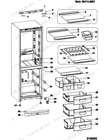 Схема №1 BA33FNFUK (F033783) с изображением Руководство для холодильной камеры Indesit C00112871